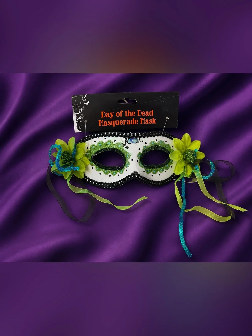 Day of the Dead Floral Eye Mask – Costume Party & Masquerade Accessories